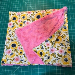 Little Sleepies Floral Blanket - Pink and Yellow